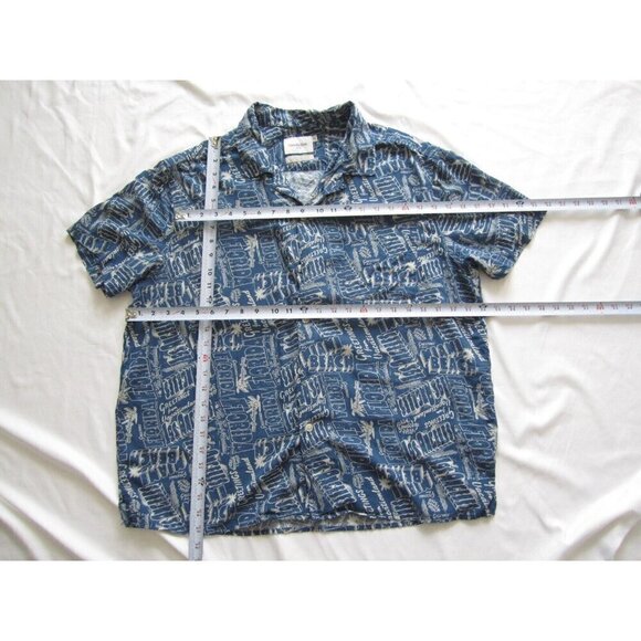 Men Goodfellow 100% Rayon Button US City Print Short Sleeve Shirt Sz XL (MT390) - Picture 3 of 8